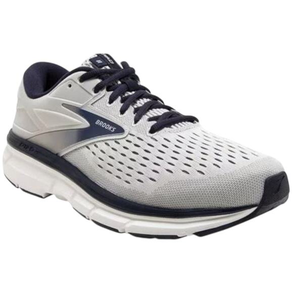 Brooks Dyad 11 Road Running Shoes BioMoGo DNA Dual Arch Pods White Navy 14EE
